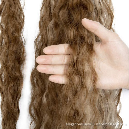Wholesale Ponytails Widen Long Wavy Synthetic Ponytail Hair Extensions for Black Women Wrap Around Ponytail